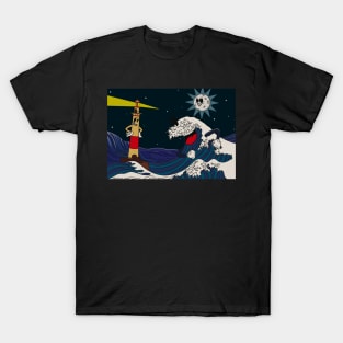 The Old Lighthouse and The Jolly Wave T-Shirt